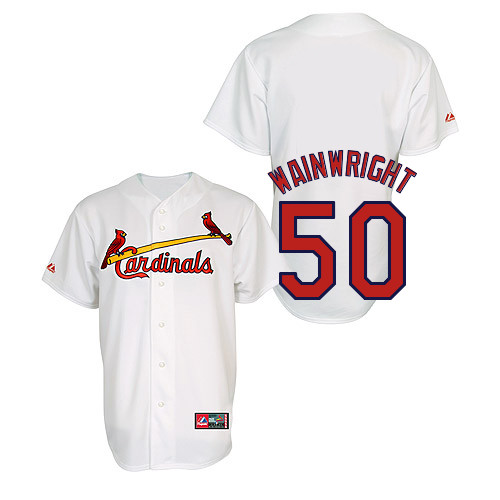 Adam Wainwright #50 Youth Baseball Jersey-St Louis Cardinals Authentic Home Jersey by Majestic Athletic MLB Jersey